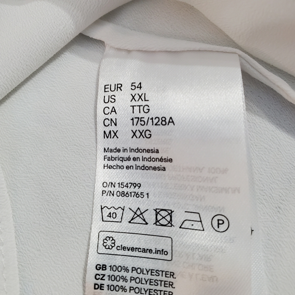 H&M White V-neck Sleeveless Blouse Top size XXL - Picture 8 of 11